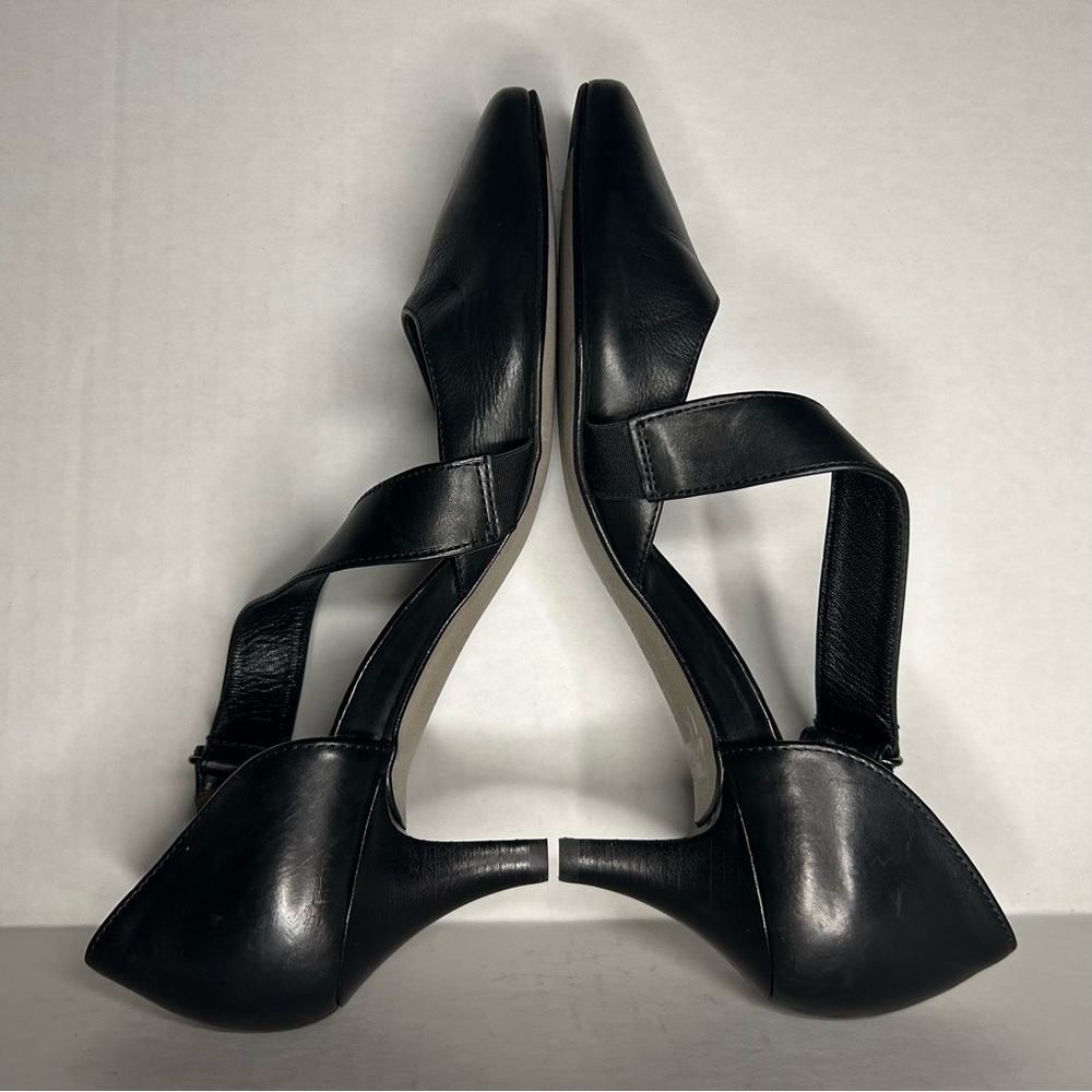 Paul Green Women's Size 9 Black Leather Heels - Picture 4 of 10